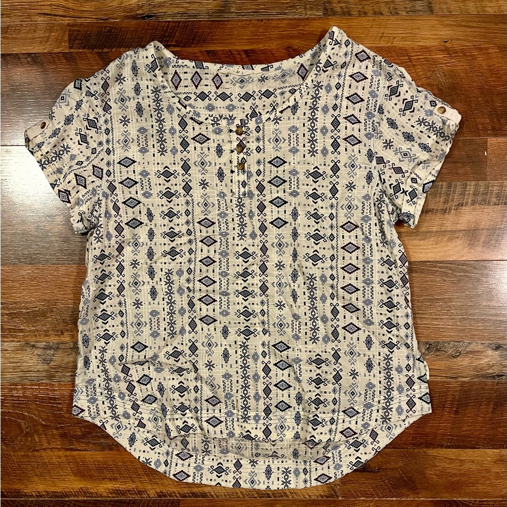 Woolrich Aztec Printed Blouse Size Large